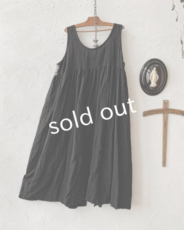 画像8: shizuka's & MARCHE3点セット/ロベリアのドレス・黒×ベージュギンガム(前スリットタイプ) (8)