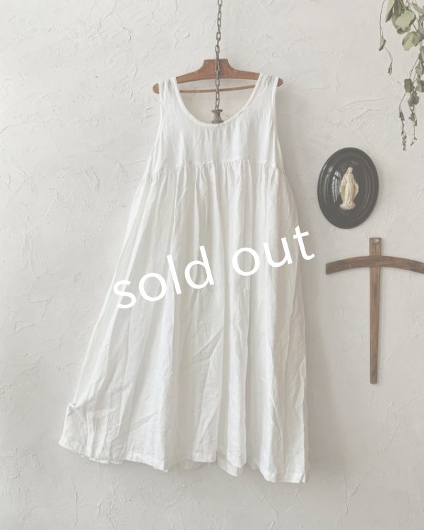 画像7: shizuka's & MARCHE３点セット／ロベリアのドレス・ホワイト（前スリットタイプ） (7)