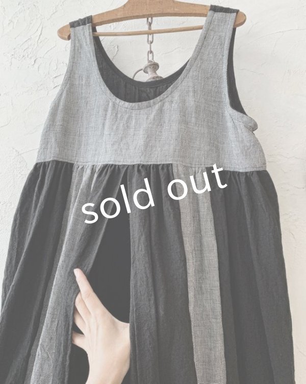 画像5: shizuka's & MARCHE３点セット／ロベリアのドレス・格子チェック（前スリットタイプ） (5)