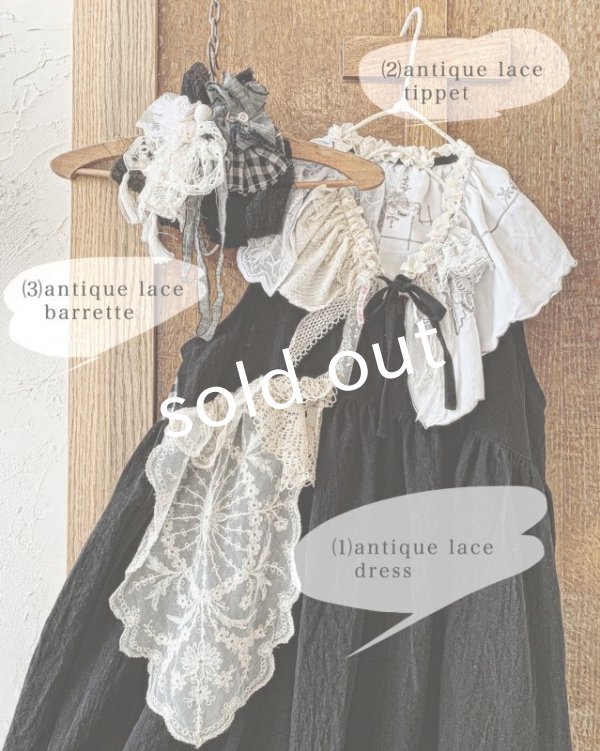 画像4: 【特別版】shizuka's & MARCHE３点セット／ロベリアのドレス・アンティークレースB（前スリットタイプ） (4)