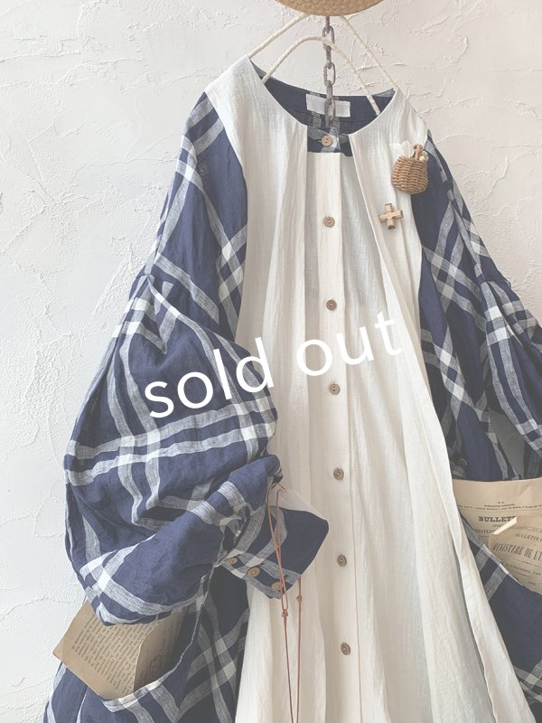 画像3: MARCHE' DE SOEUR／祈りのワンピース・フレンチチェック (3)