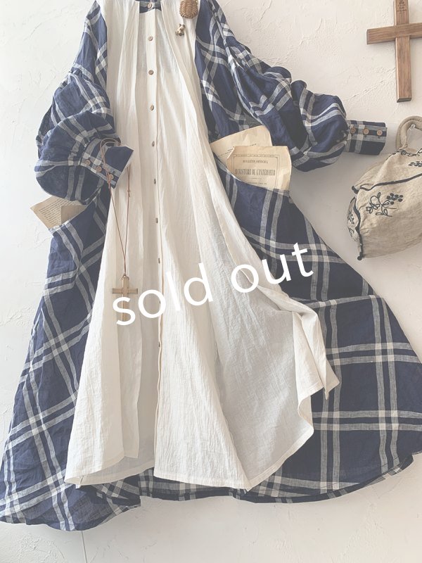 画像4: MARCHE' DE SOEUR／祈りのワンピース・フレンチチェック (4)