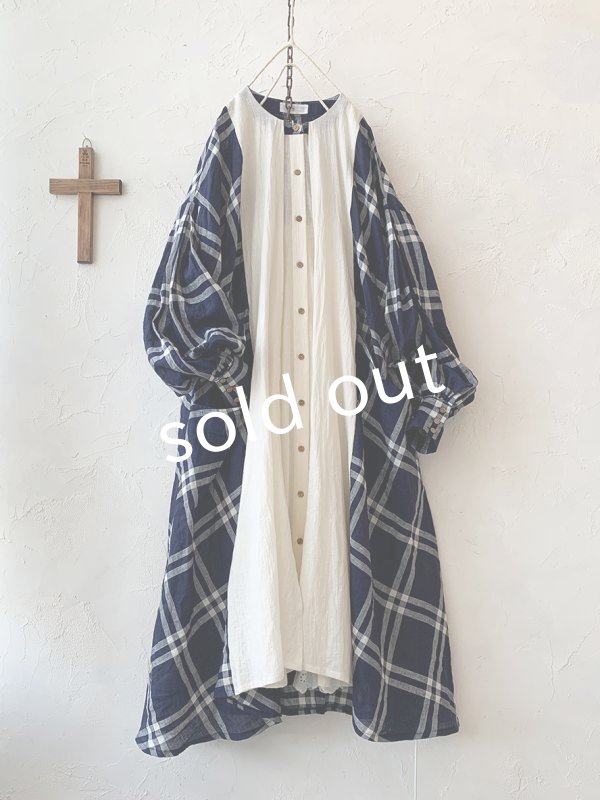 画像7: MARCHE' DE SOEUR／祈りのワンピース・フレンチチェック (7)