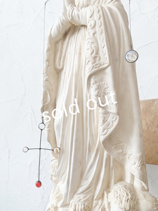 画像2: caco grass works/十字架とガラスボタンのモビール (2)