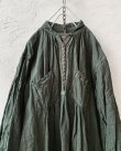 画像3: HALLELUJAH／1890's Bourgeron 羊飼いシャツワンピース・khaki（105cm丈） (3)