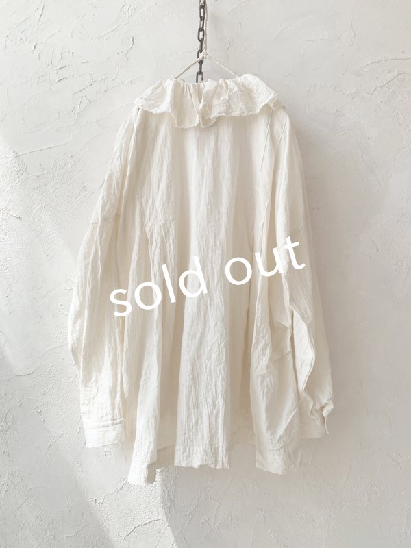 画像2: MARCHE' DE SOEUR／フローフリルブラウス・ミルク (2)