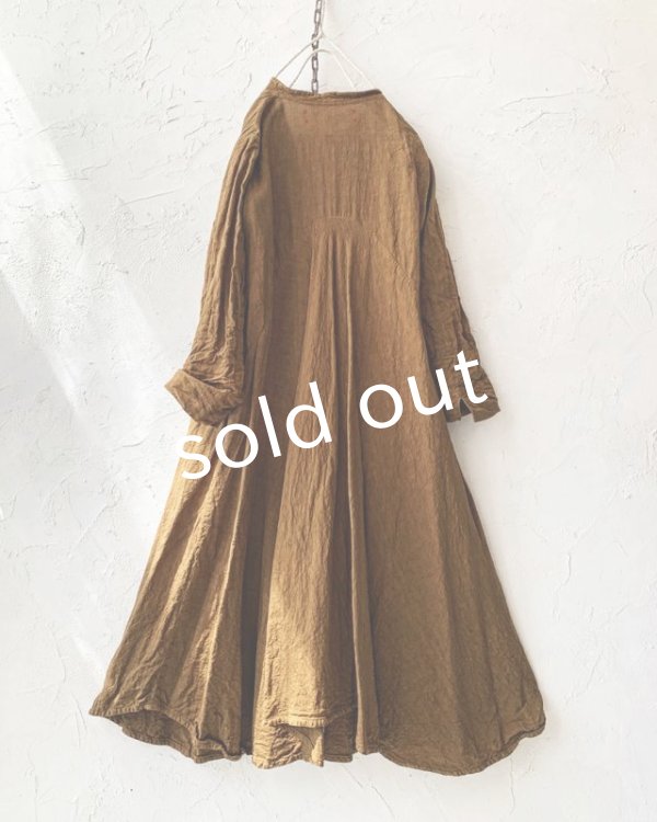 画像2: HALLELUJAH／Robe de femme de chambre 小間使いローブ衿付・antique-brown (2)