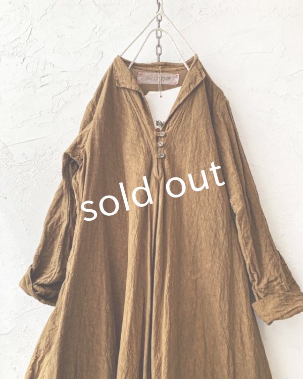 画像3: HALLELUJAH／Robe de femme de chambre 小間使いローブ衿付・antique-brown (3)