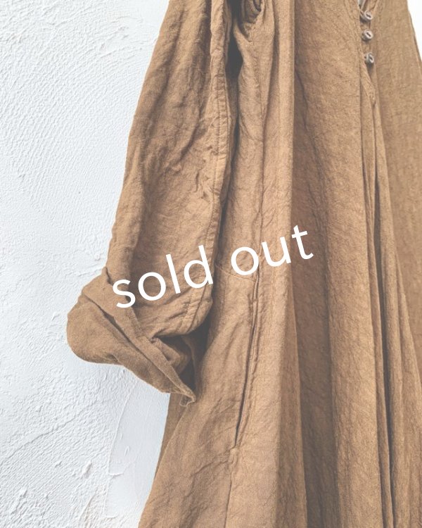 画像8: HALLELUJAH／Robe de femme de chambre 小間使いローブ衿付・antique-brown (8)