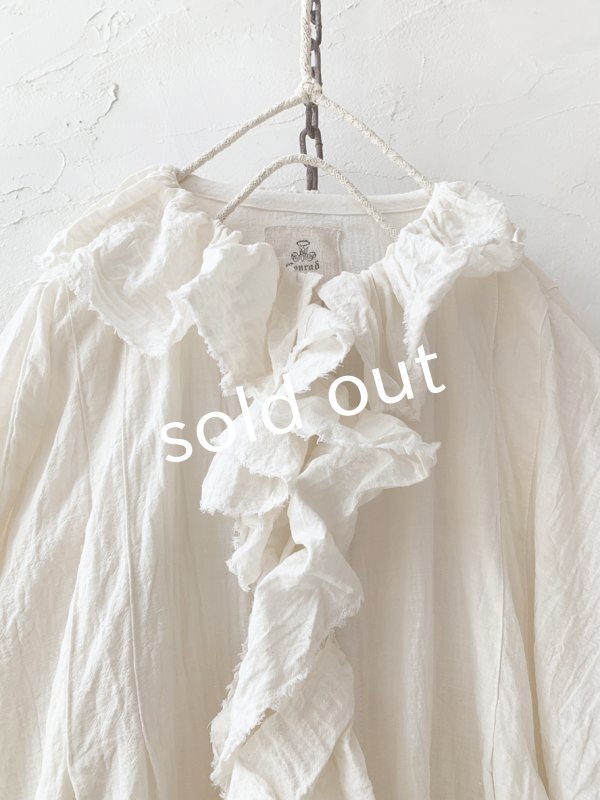 画像3: MARCHE' DE SOEUR／フローフリルブラウス・ミルク (3)