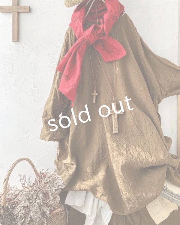 画像11: MARCHE' DE SOEUR／スモックチュニック・アンティークブラウン (11)