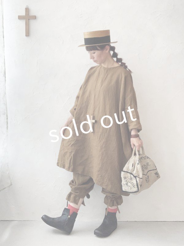 画像14: MARCHE' DE SOEUR／スモックチュニック・アンティークブラウン (14)