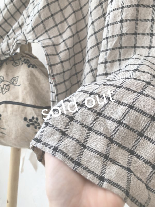 画像4: MARCHE' DE SOEUR／スモックプルオーバー・ラティスチェック生成り (4)