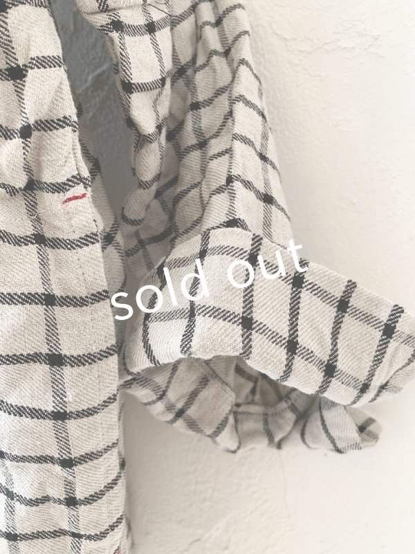 画像5: MARCHE' DE SOEUR／スモックプルオーバー・ラティスチェック生成り (5)