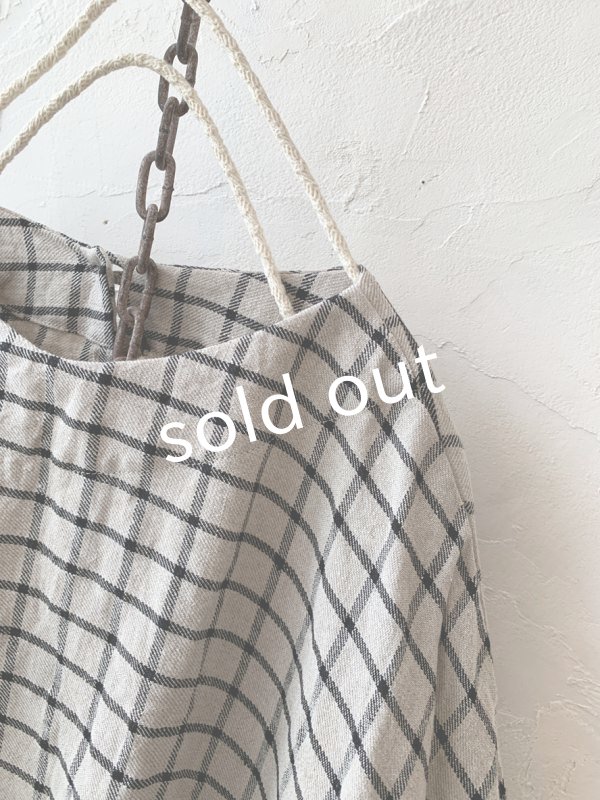 画像2: MARCHE' DE SOEUR／スモックプルオーバー・ラティスチェック生成り (2)