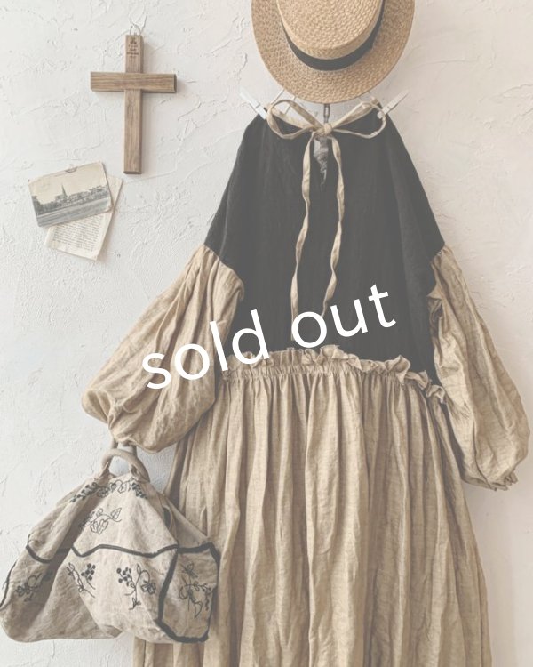 画像6: MARCHE' DE SOEUR／ブルターニュのワンピース・ヘーゼルナッツ (6)