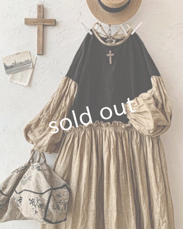 画像4: MARCHE' DE SOEUR／ブルターニュのワンピース・ヘーゼルナッツ (4)