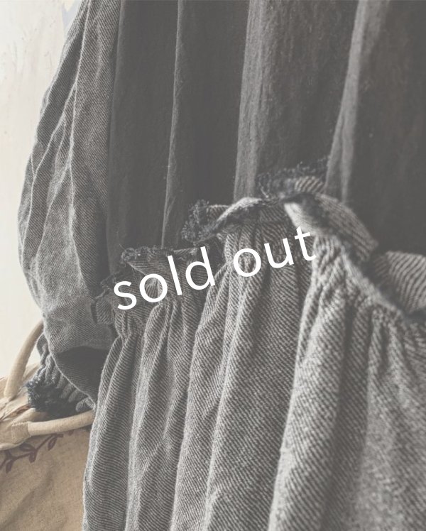 画像3: MARCHE' DE SOEUR／ブルターニュのワンピース・杢チャコール (3)