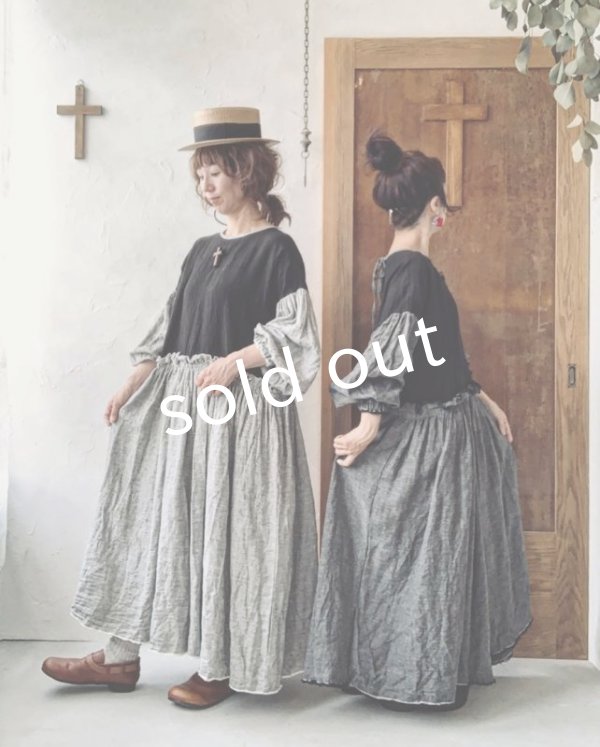 画像14: MARCHE' DE SOEUR／ブルターニュのワンピース・杢チャコール (14)