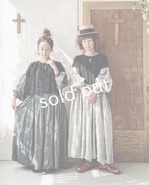 画像12: MARCHE' DE SOEUR／ブルターニュのワンピース・杢グレー (12)