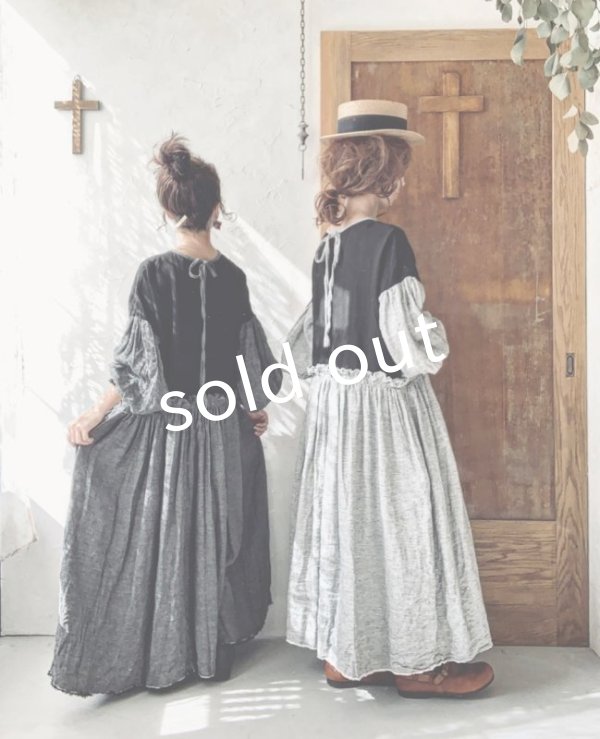 画像13: MARCHE' DE SOEUR／ブルターニュのワンピース・杢チャコール (13)