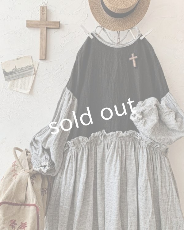 画像3: MARCHE' DE SOEUR／ブルターニュのワンピース・杢グレー (3)