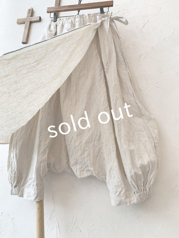 画像6: MARCHE' DE SOEUR／タブリエパンツ・ヘリンボン生成り (6)