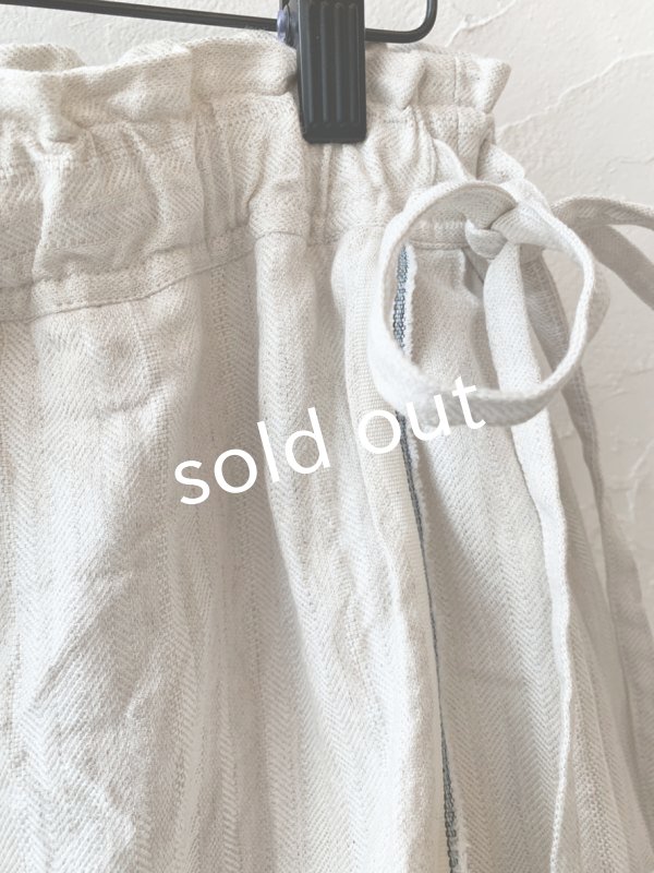 画像3: MARCHE' DE SOEUR／タブリエパンツ・ヘリンボン生成り (3)