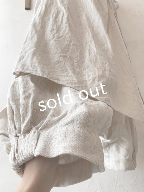 画像8: MARCHE' DE SOEUR／タブリエパンツ・ヘリンボン生成り (8)