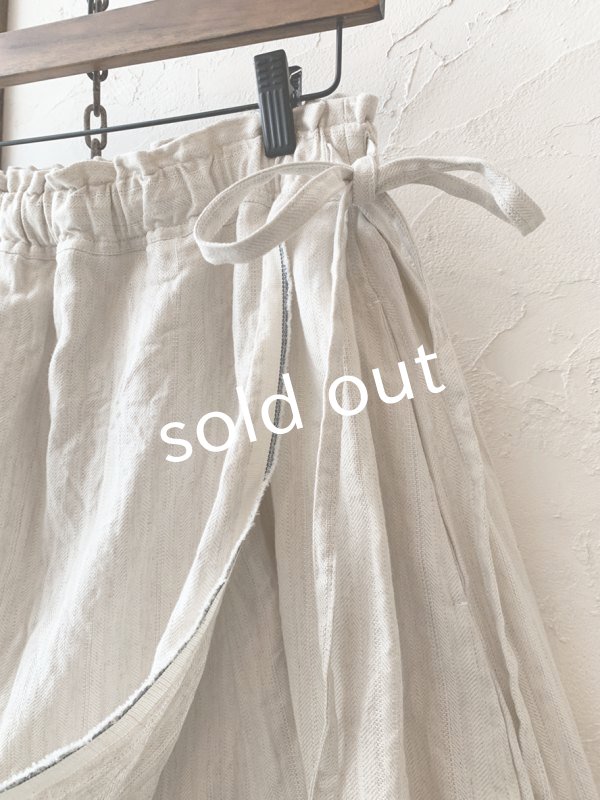 画像2: MARCHE' DE SOEUR／タブリエパンツ・ヘリンボン生成り (2)