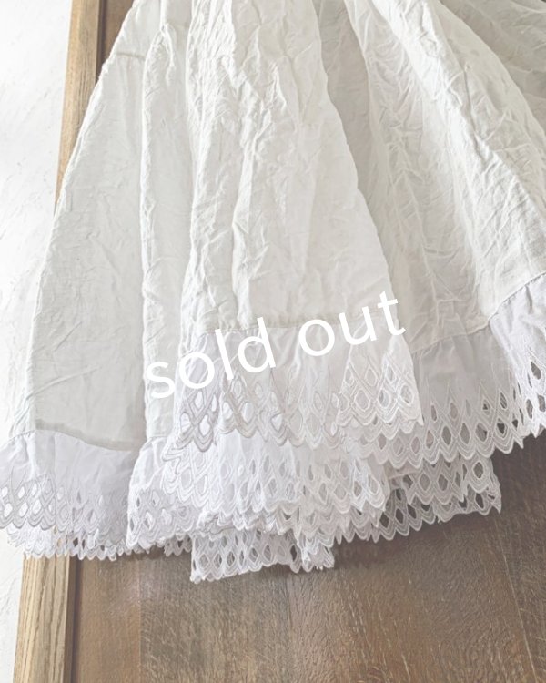 画像2: HALLELUJAH／Jupe etagee ティアードスカート・Off White (2)