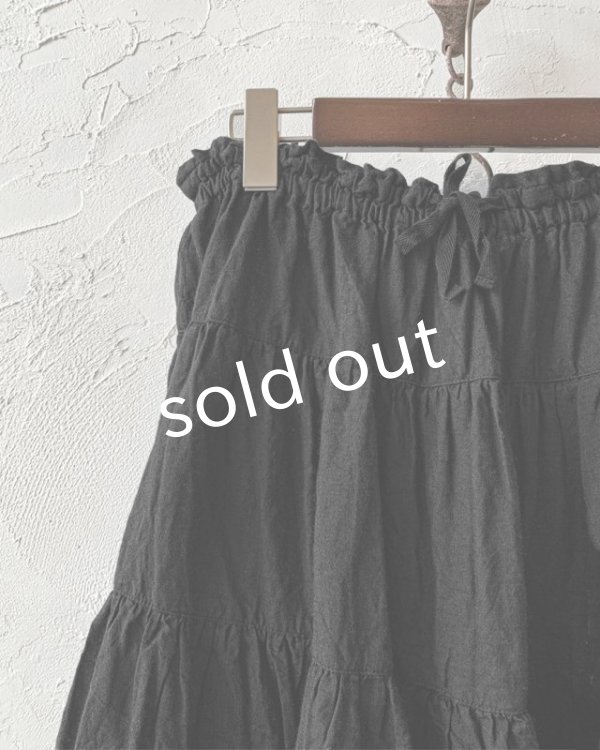 画像5: HALLELUJAH／Jupe etagee ティアードスカート・Black (5)