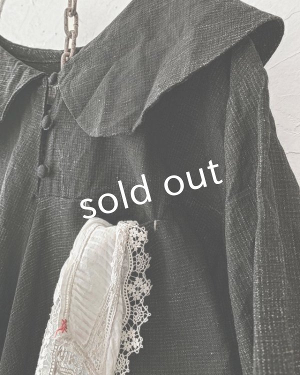 画像5: HALLELUJAH／Robe  a col claudine(1900)クロディーヌの襟のドレス・Black (5)