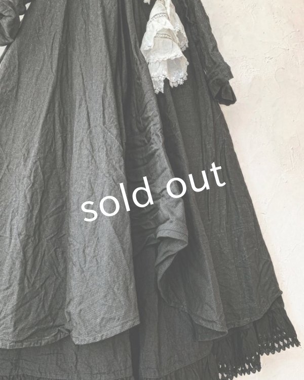 画像7: HALLELUJAH／Robe  a col claudine(1900)クロディーヌの襟のドレス・Black (7)