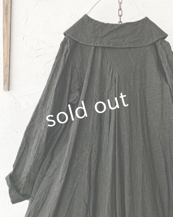 画像13: HALLELUJAH／Robe  a col claudine(1900)クロディーヌの襟のドレス・Black (13)