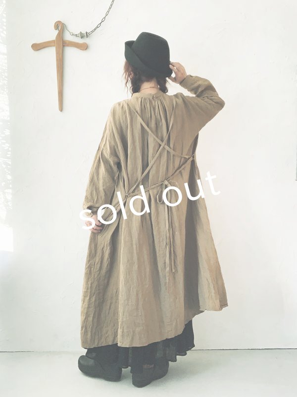 画像13: MARCHE' DE SOEUR／バッククロスギャザーワンピース・ブラウンカーキ (13)