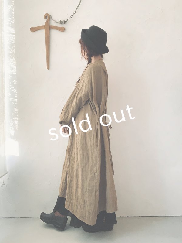 画像14: MARCHE' DE SOEUR／バッククロスギャザーワンピース・ブラウンカーキ (14)