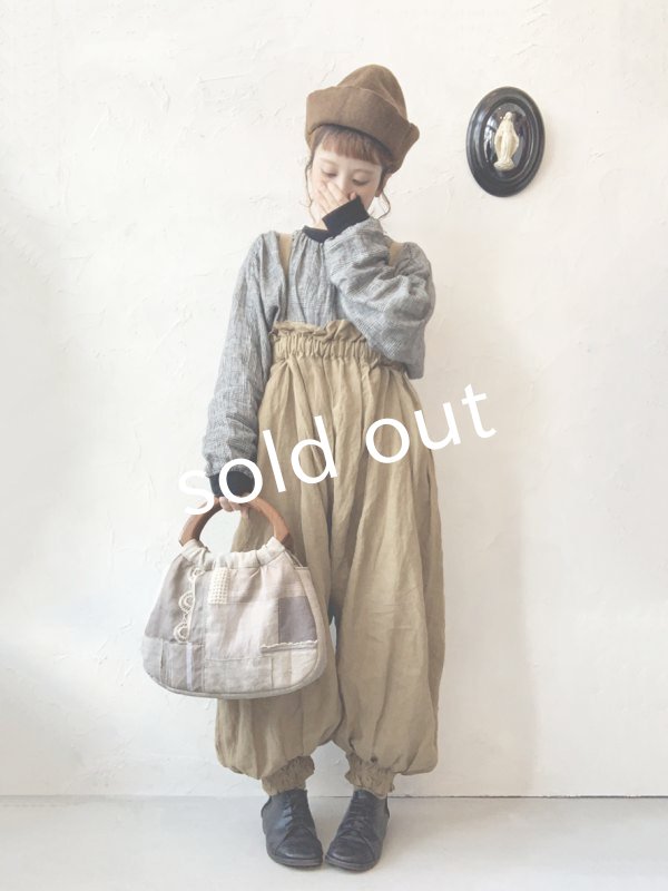 画像13: ecru-ke／木の持ち手バッグ・パッチワーク (13)