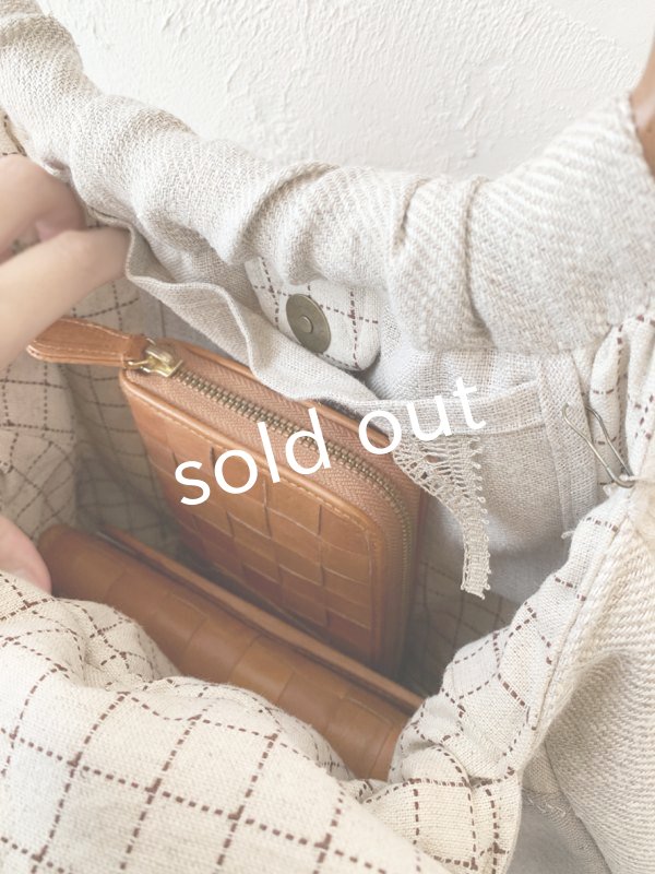 画像12: ecru-ke／木の持ち手バッグ・パッチワーク (12)