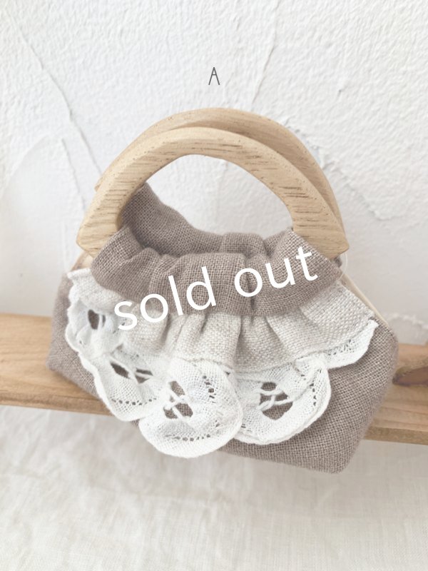 画像5: ecru-ke／ちいさな木の持ち手バッグ (5)