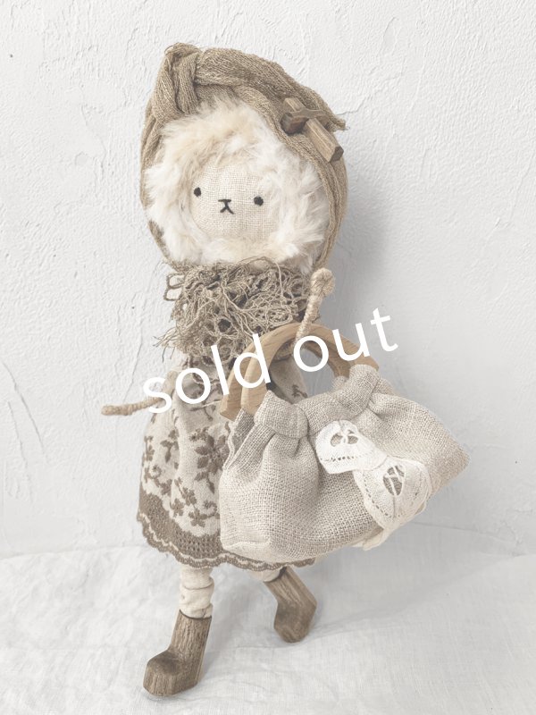 画像14: ecru-ke／ちいさな木の持ち手バッグ (14)