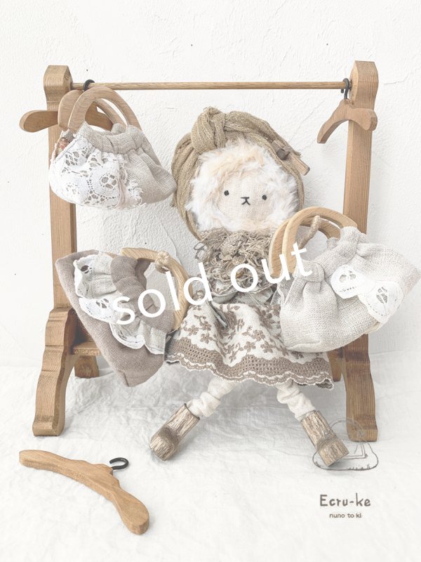 画像3: ecru-ke／ちいさな木の持ち手バッグ (3)