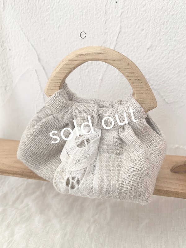 画像11: ecru-ke／ちいさな木の持ち手バッグ (11)