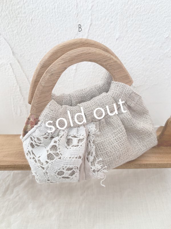 画像8: ecru-ke／ちいさな木の持ち手バッグ (8)