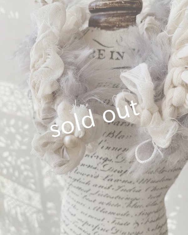 画像6: toromeco／裂き編みfurry首飾り・greige (6)