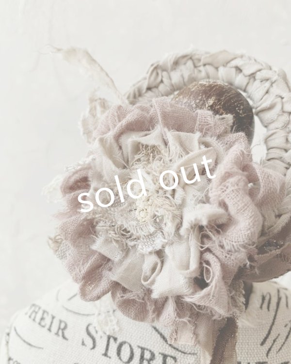 画像2: toromeco／裂き編みフラワーシュシュ (2)