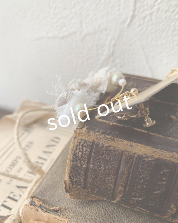 画像6: toromeco/plisseコットンパール耳飾り (6)