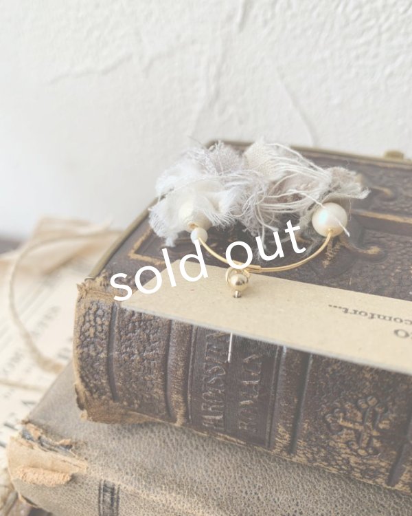 画像4: toromeco/plisseコットンパール耳飾り (4)