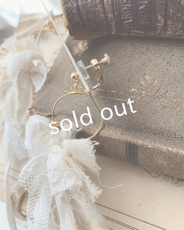 画像4: toromeco／裂き布タッセルbutterfly耳飾り (4)