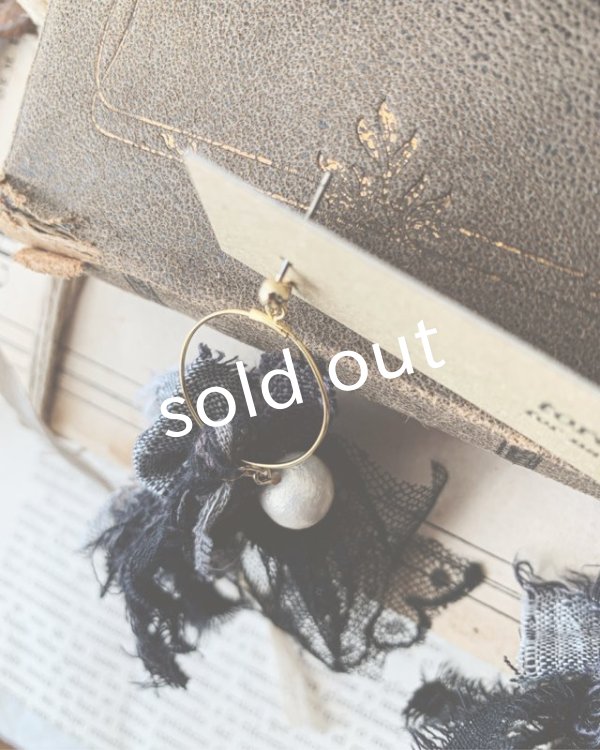 画像7: toromeco／裂き布タッセルbutterfly耳飾り (7)